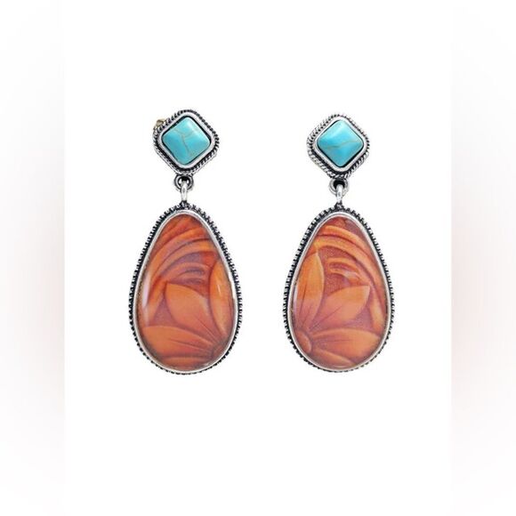 Boho flower earrings N385 - Picture 1 of 5